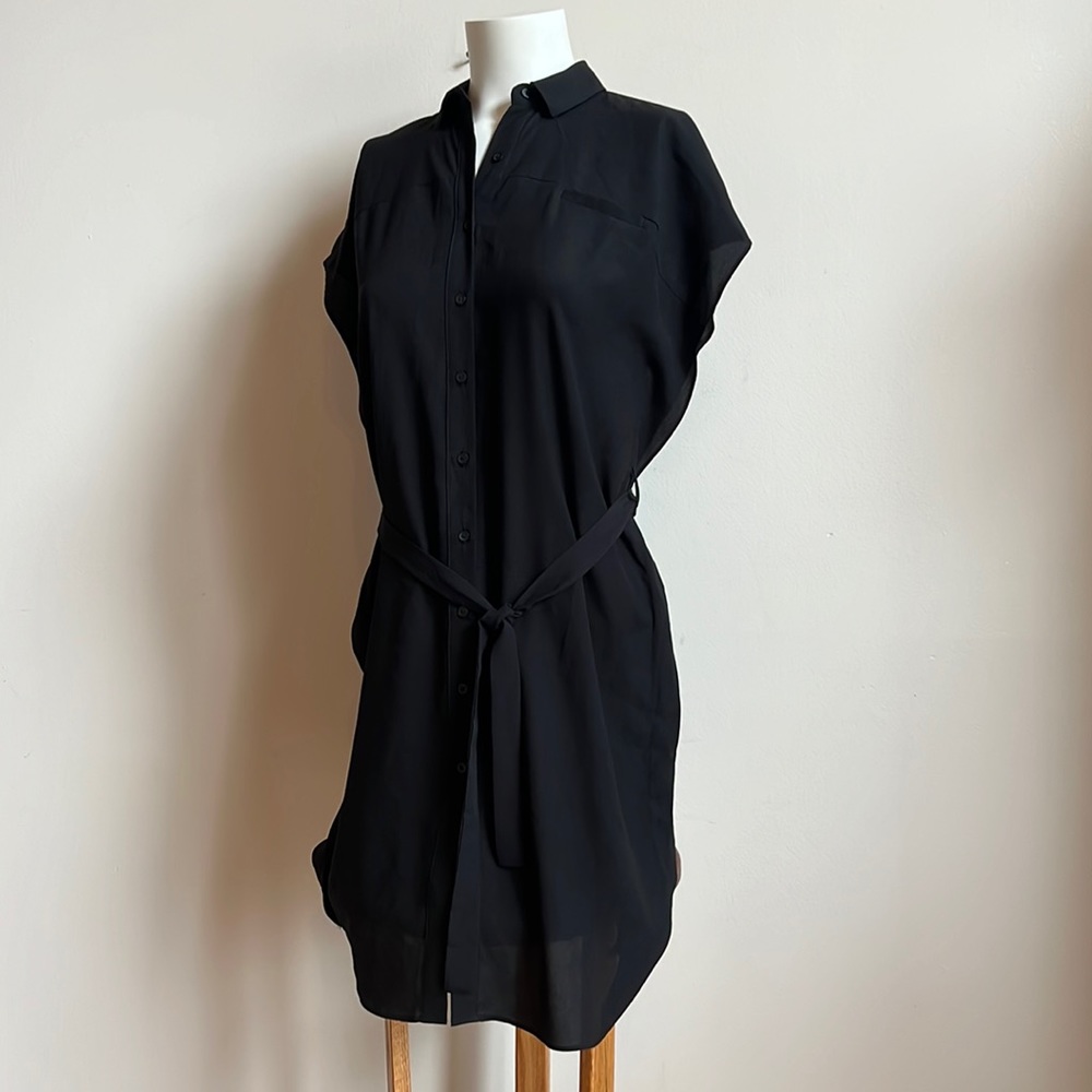 Joe Fresh black button down shirt dress NWT